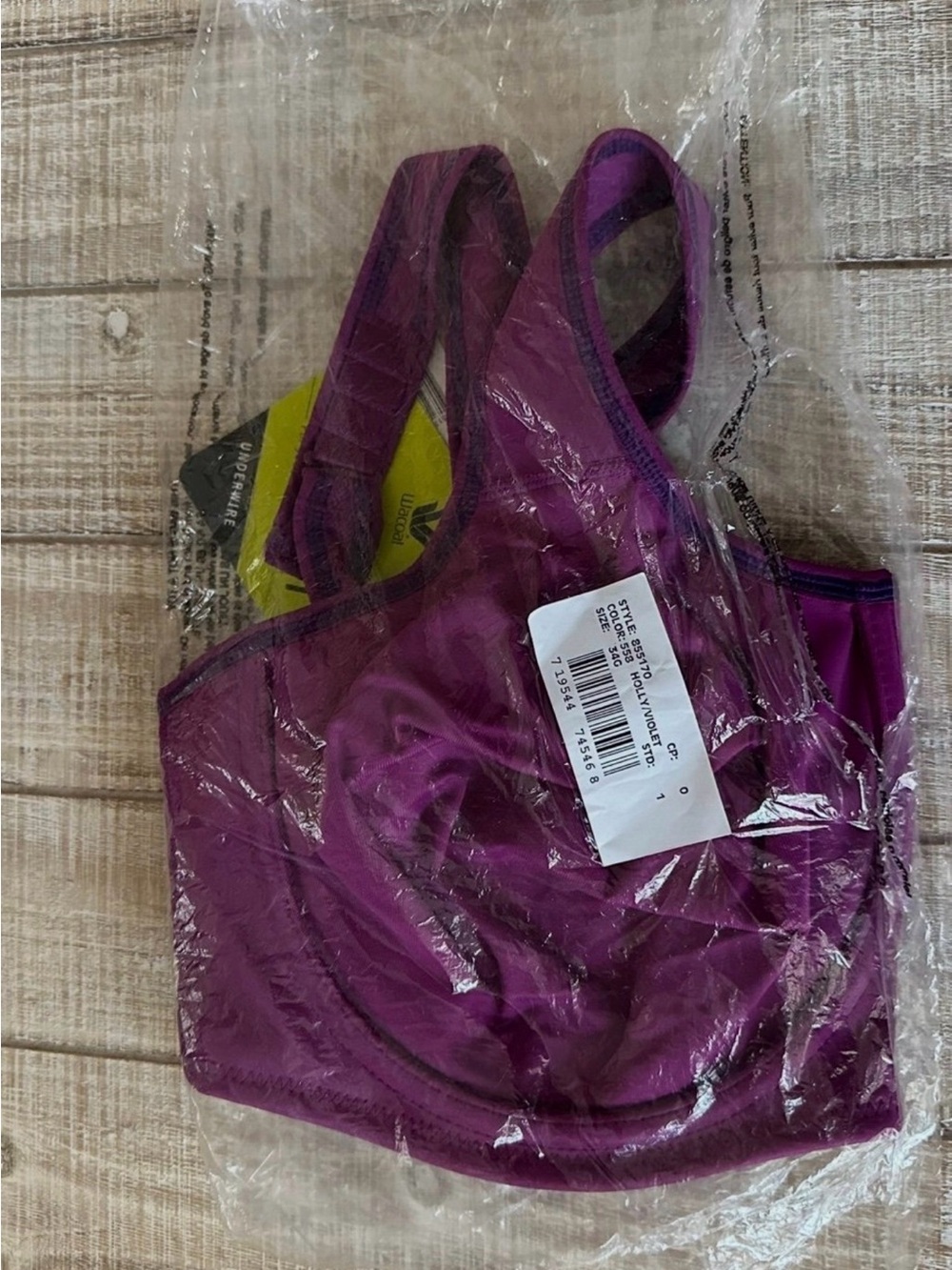 WACOAL 34G SIMONE SPORTS BRA HOLLY VIOLET PURPLE